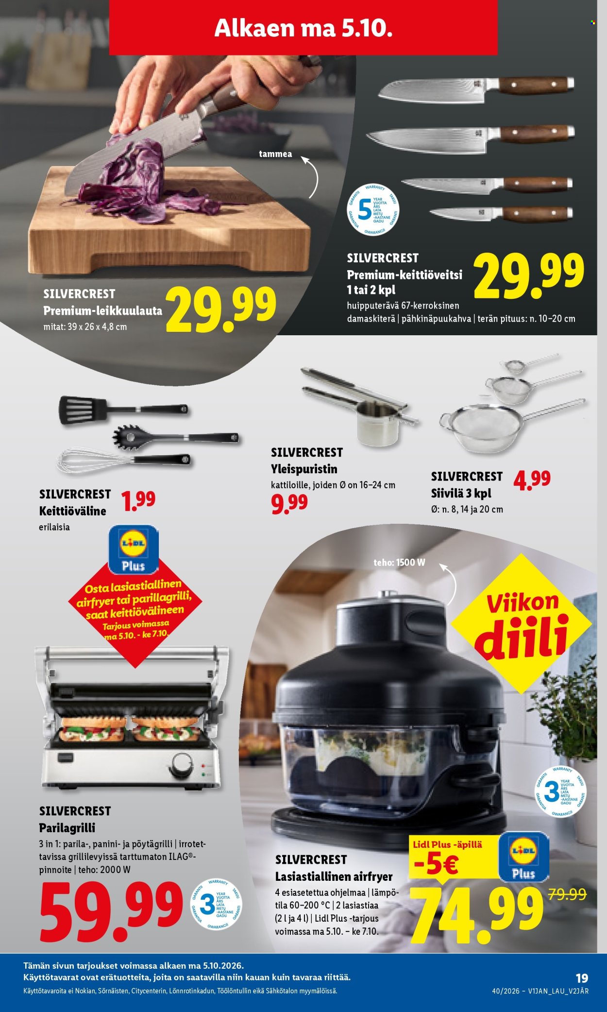 Lidl tarjouslehti  - 05.10.2026 - 07.10.2026. Sivu 9
