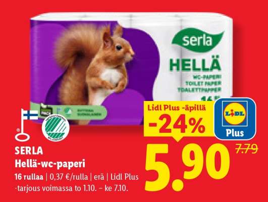 Serla Hellä WC-paperi
