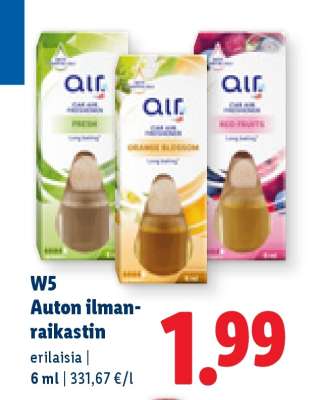 W5 Auton ilmanraikastin