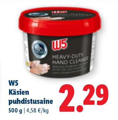 W5 Käsien puhdistusaine