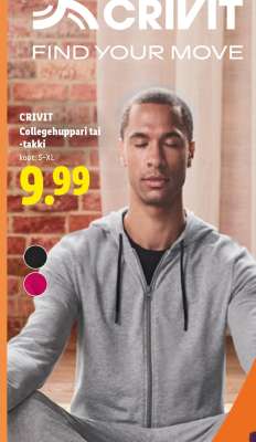 CRIVIT Collegehuppari tai -takki