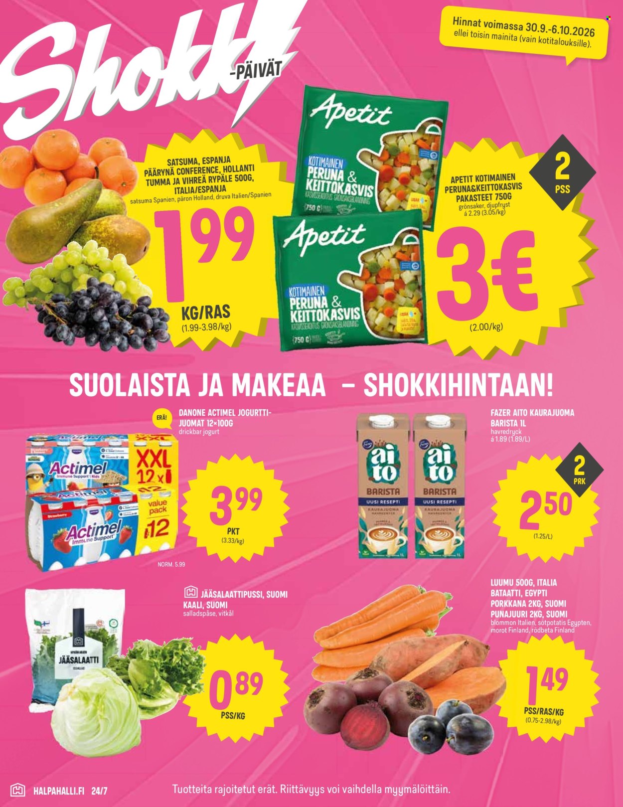 HalpaHalli tarjouslehti  - 30.09.2026 - 06.10.2026. Sivu 2