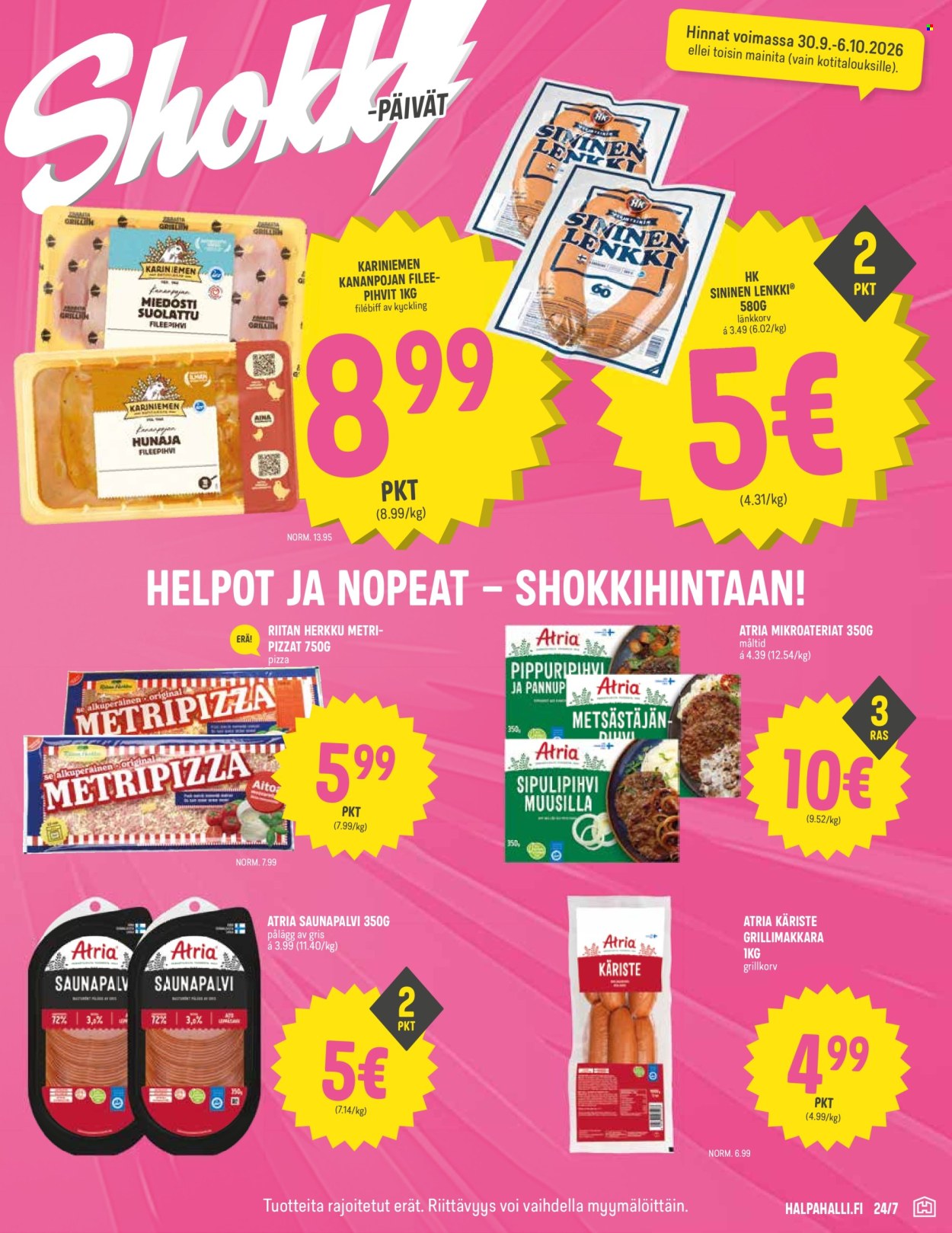 HalpaHalli tarjouslehti  - 30.09.2026 - 06.10.2026. Sivu 3