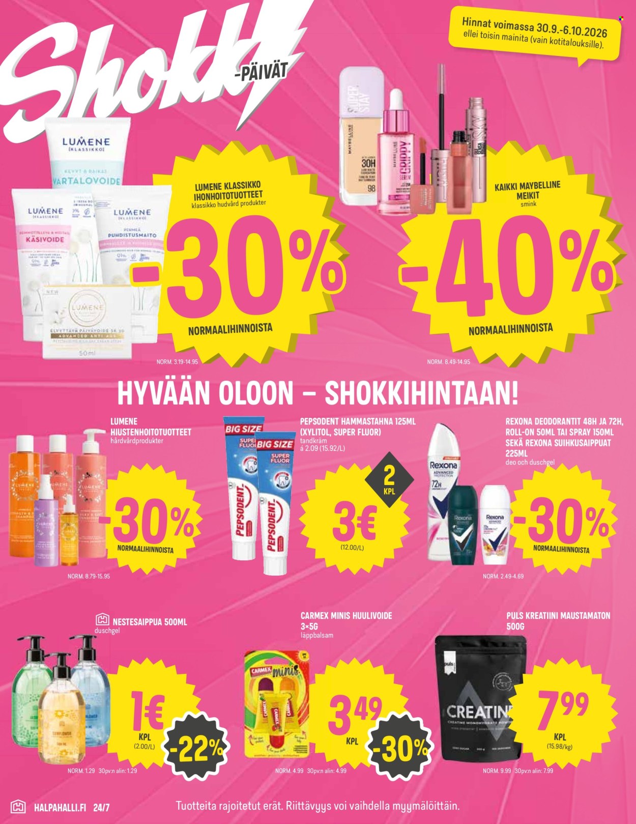 HalpaHalli tarjouslehti  - 30.09.2026 - 06.10.2026. Sivu 6