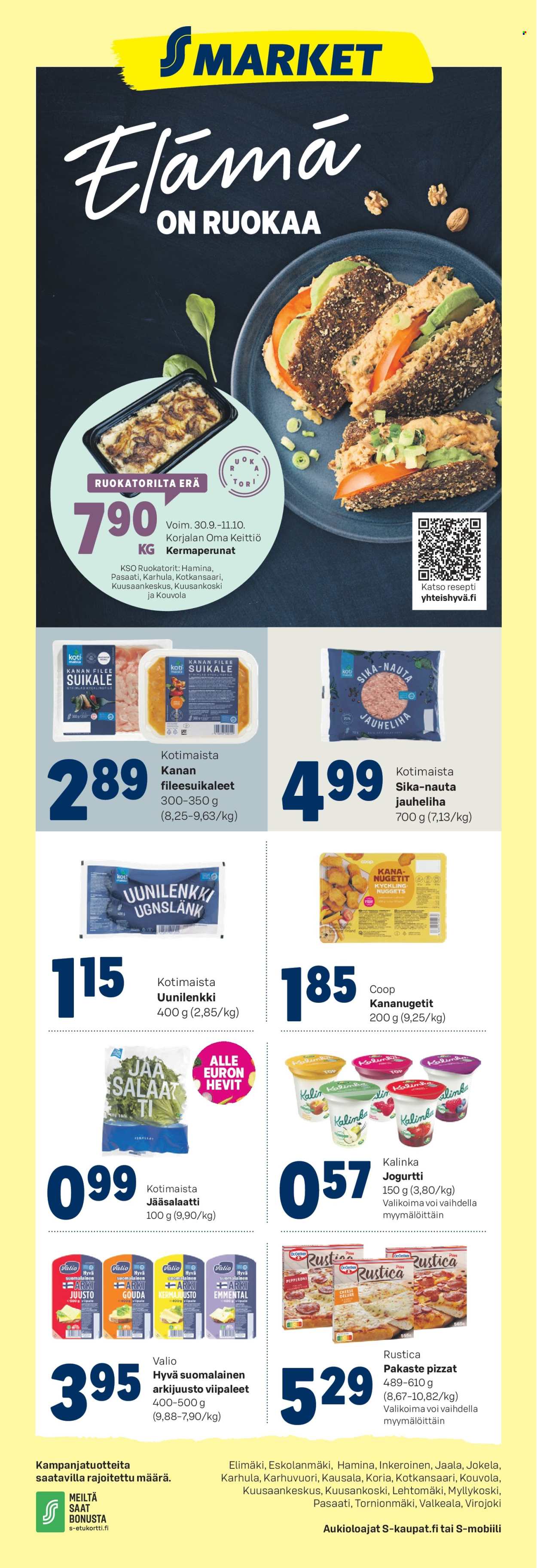 S-market tarjouslehti  - 30.09.2026 - 04.10.2026. Sivu 1