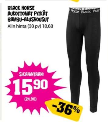 BLACK HORSE AUKOTTOMAT PITKÄT BAMBU-ALUSHOUSUT