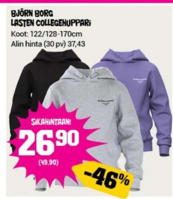 BJÖRN BORG LASTEN COLLEGEHUPPARI