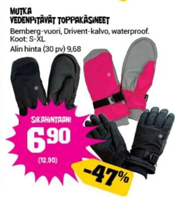 MUTKA VEDENPITÄVÄT TOPPAKÄSINEET