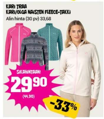 KARI TRAA KARI/OLGA NAISTEN FLEECE-TAKKI