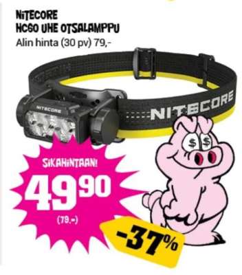 Nitecore HC60 UHE otsalamppu