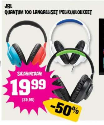 JBL Quantum 100 Langalliset Pelikuulokkeet