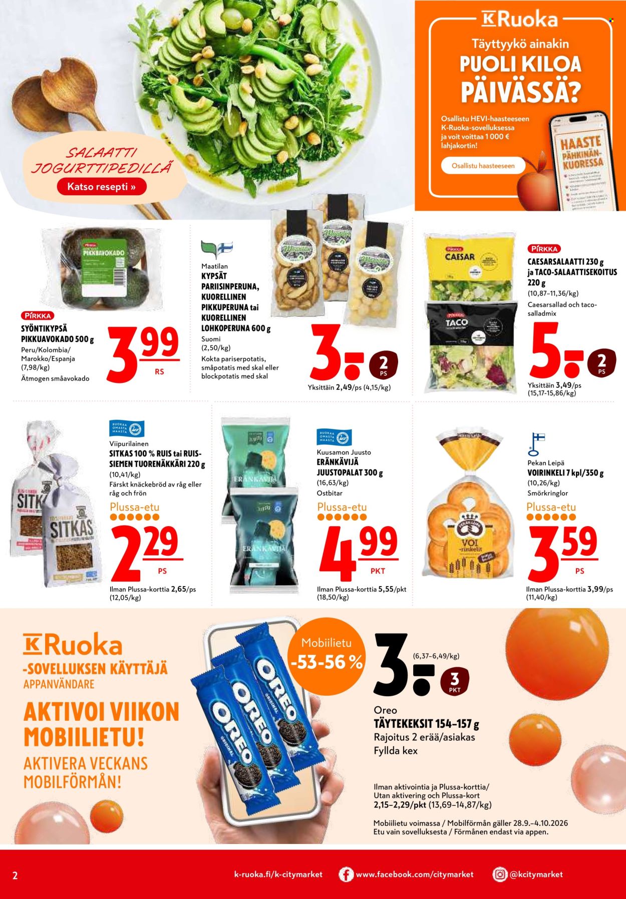 K-citymarket tarjouslehti  - 01.10.2026 - 04.10.2026. Sivu 2