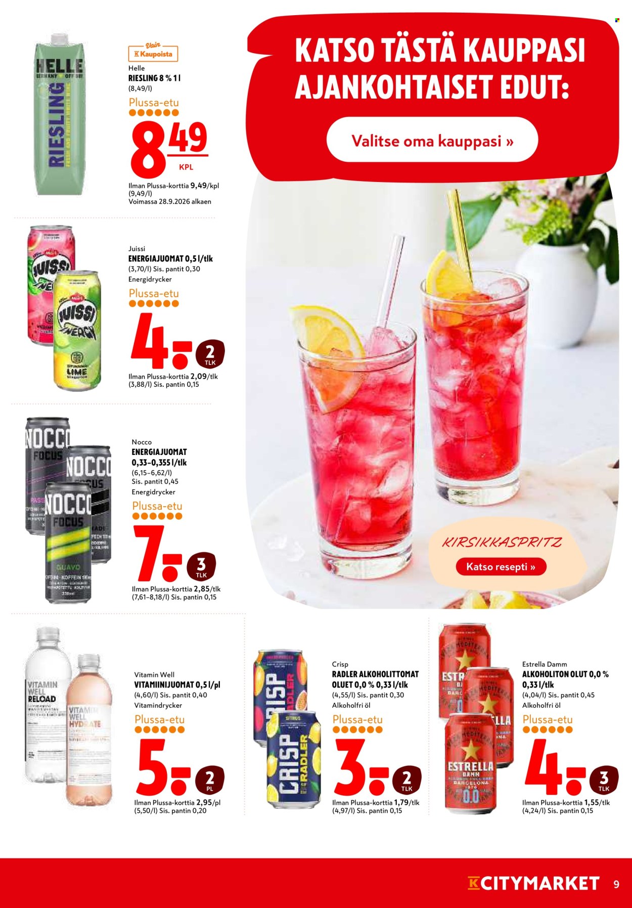 K-citymarket tarjouslehti  - 01.10.2026 - 04.10.2026. Sivu 9