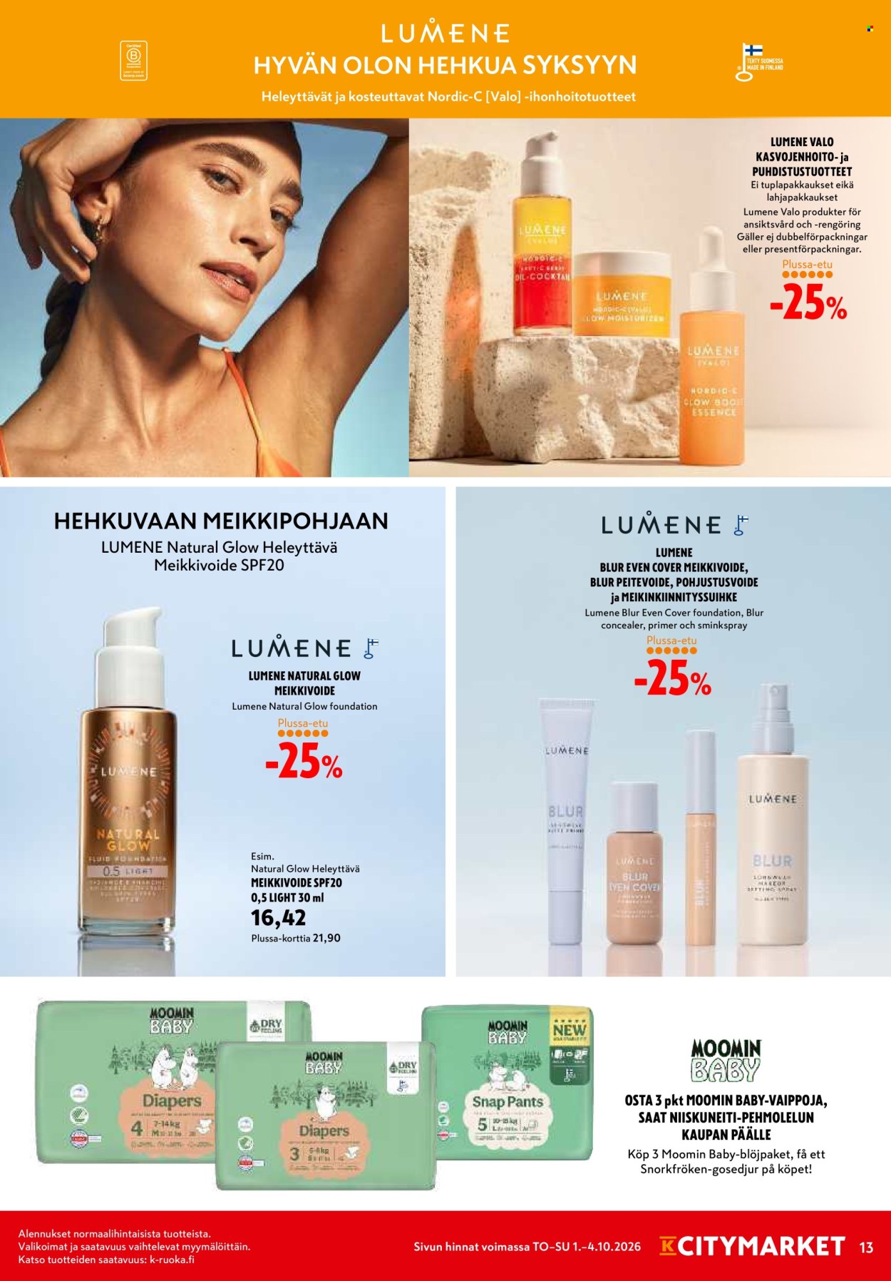 K-citymarket tarjouslehti  - 01.10.2026 - 04.10.2026. Sivu 13