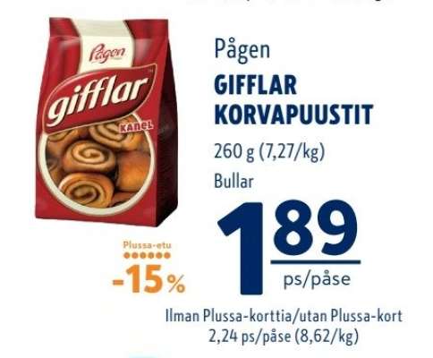 Pågen Gifflar Korvapuustit