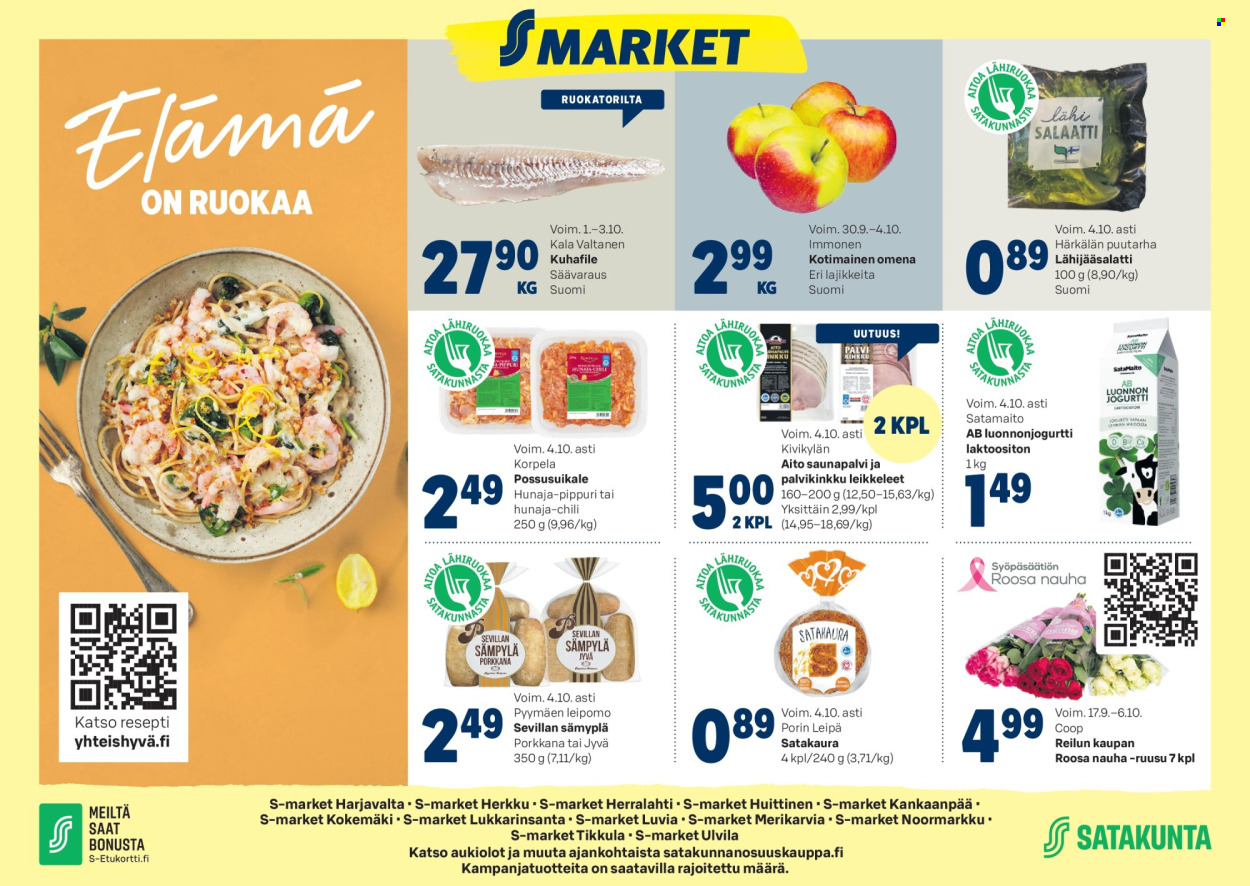 S-market tarjouslehti  - 30.09.2026 - 04.10.2026. Sivu 1