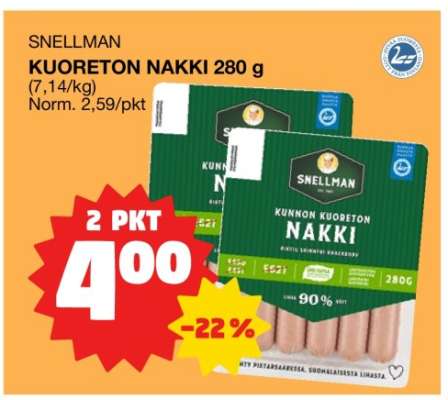 SNELLMAN KUORETON NAKKI 280 g