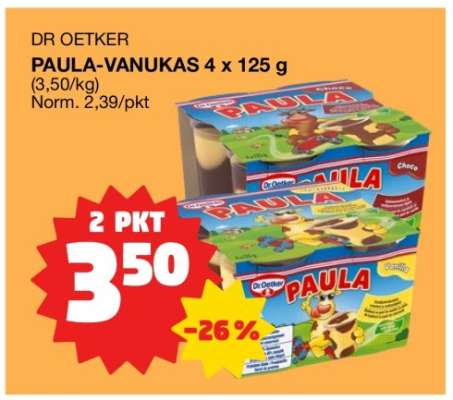 DR OETKER PAULA-VANUKAS 4 x 125 g