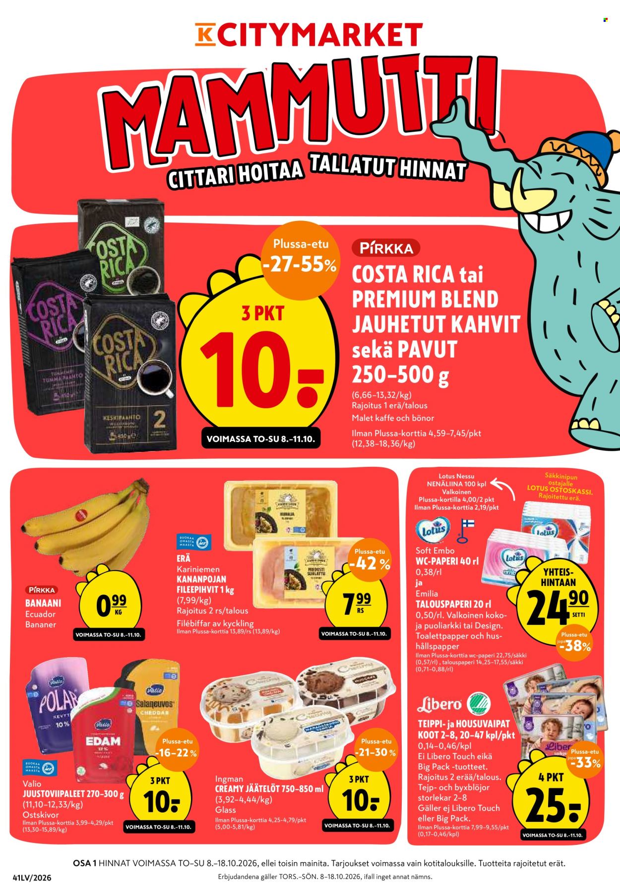 K-citymarket tarjouslehti  - 08.10.2026 - 18.10.2026. Sivu 1
