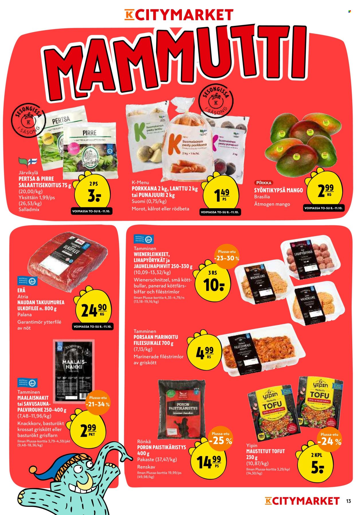 K-citymarket tarjouslehti  - 08.10.2026 - 18.10.2026. Sivu 13