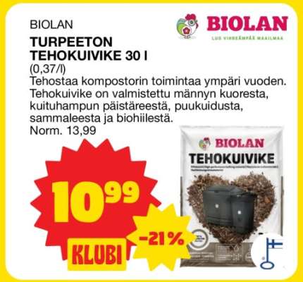 BIOLAN TURPEETON TEHOKUIVIKE 30 l