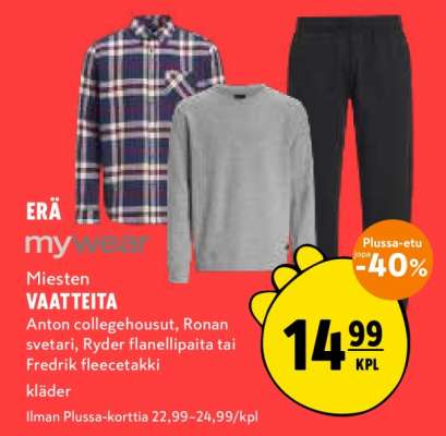 mywear miesten VAATTEITA