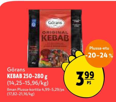 Görans KEBAB 250–280 g