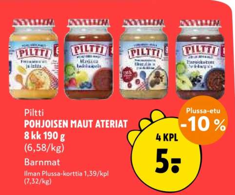 Piltti POHJOISEN MAUT ATERIAT