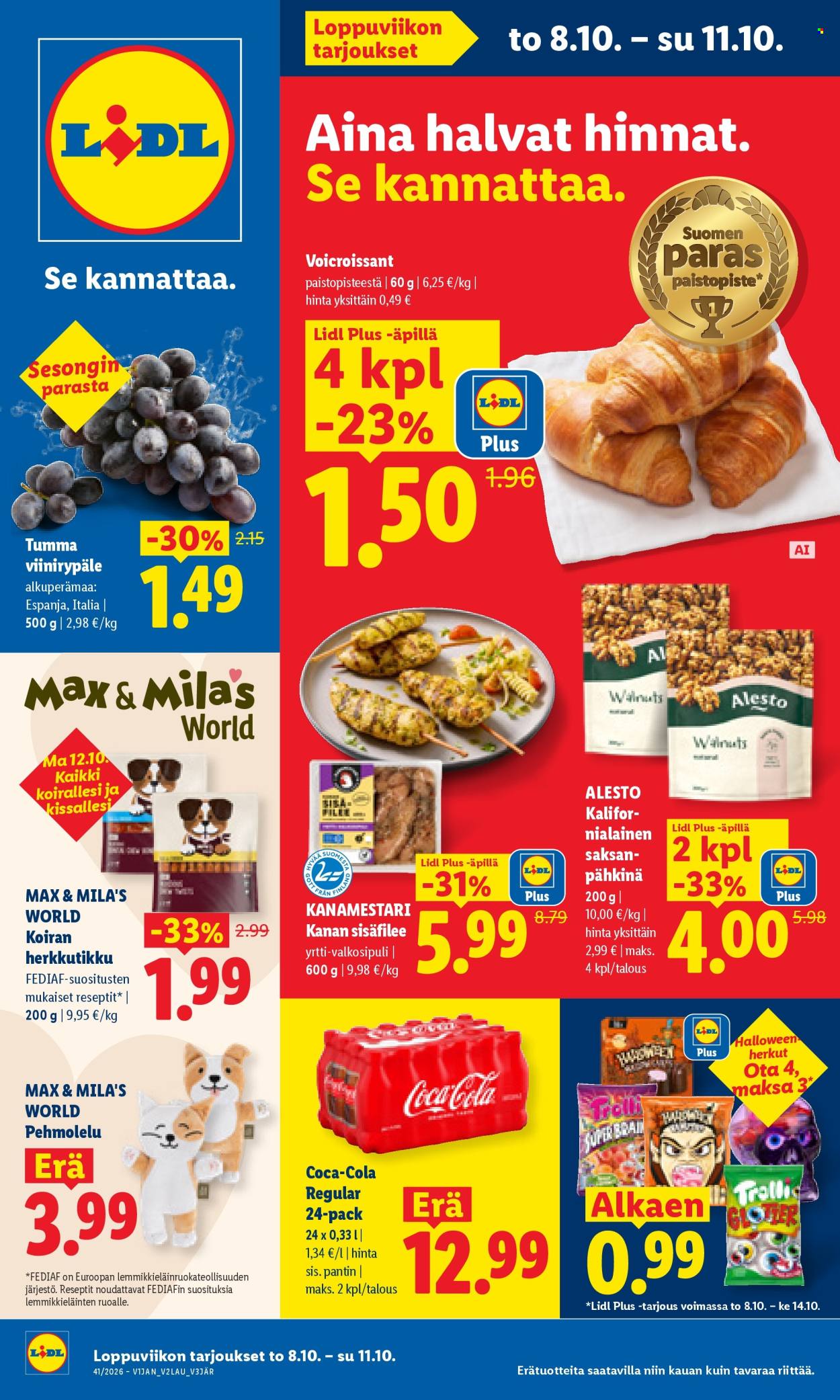 Lidl tarjouslehti  - 08.10.2026 - 11.10.2026. Sivu 1