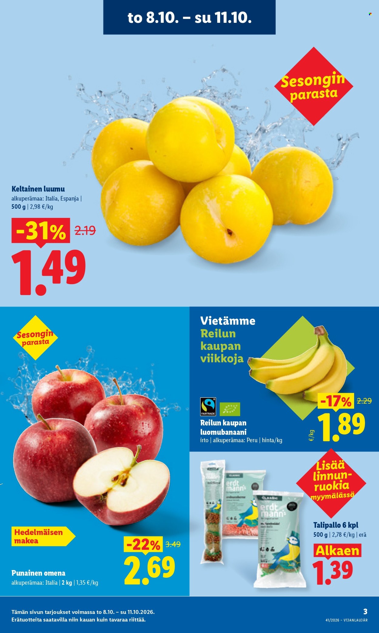 Lidl tarjouslehti  - 08.10.2026 - 11.10.2026. Sivu 3