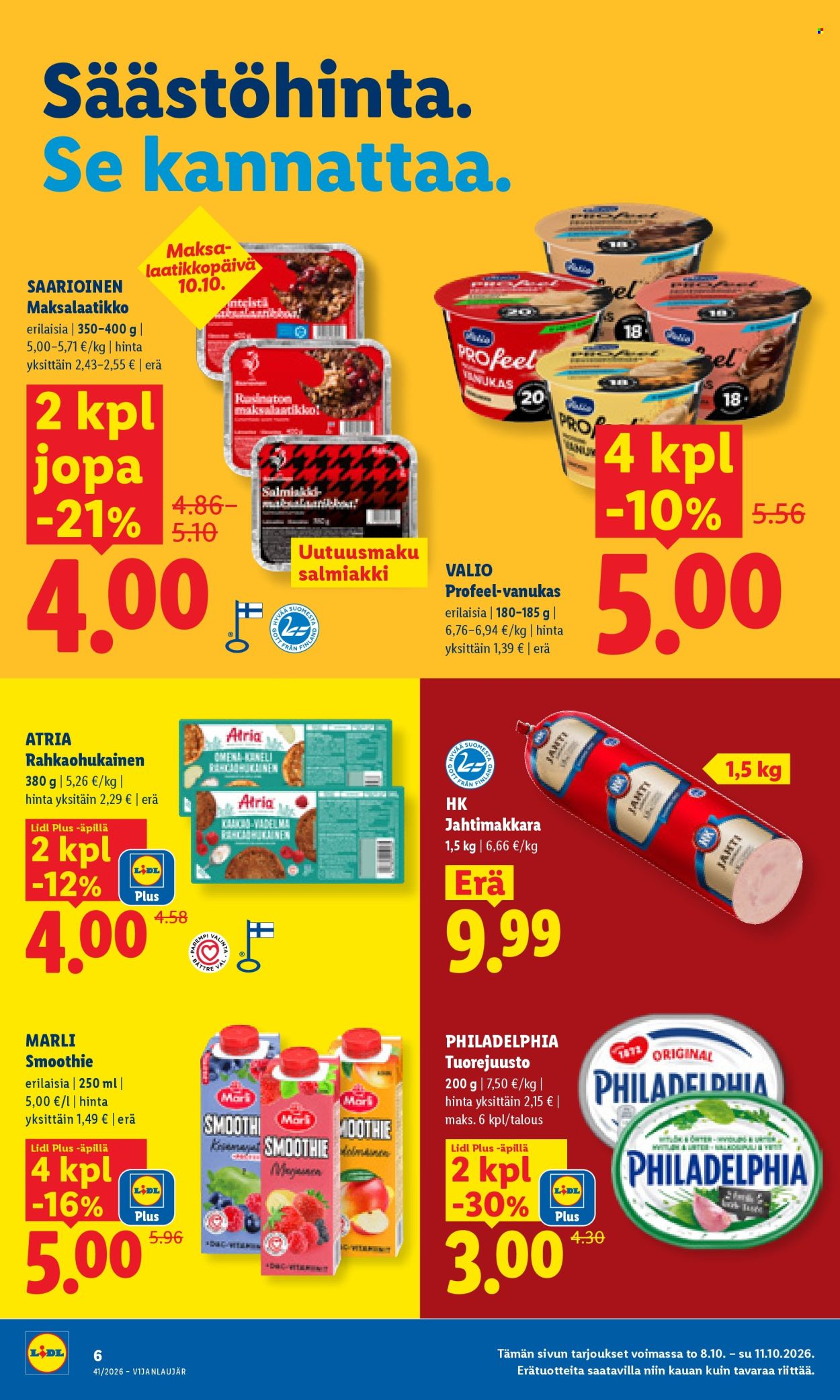 Lidl tarjouslehti  - 08.10.2026 - 11.10.2026. Sivu 6