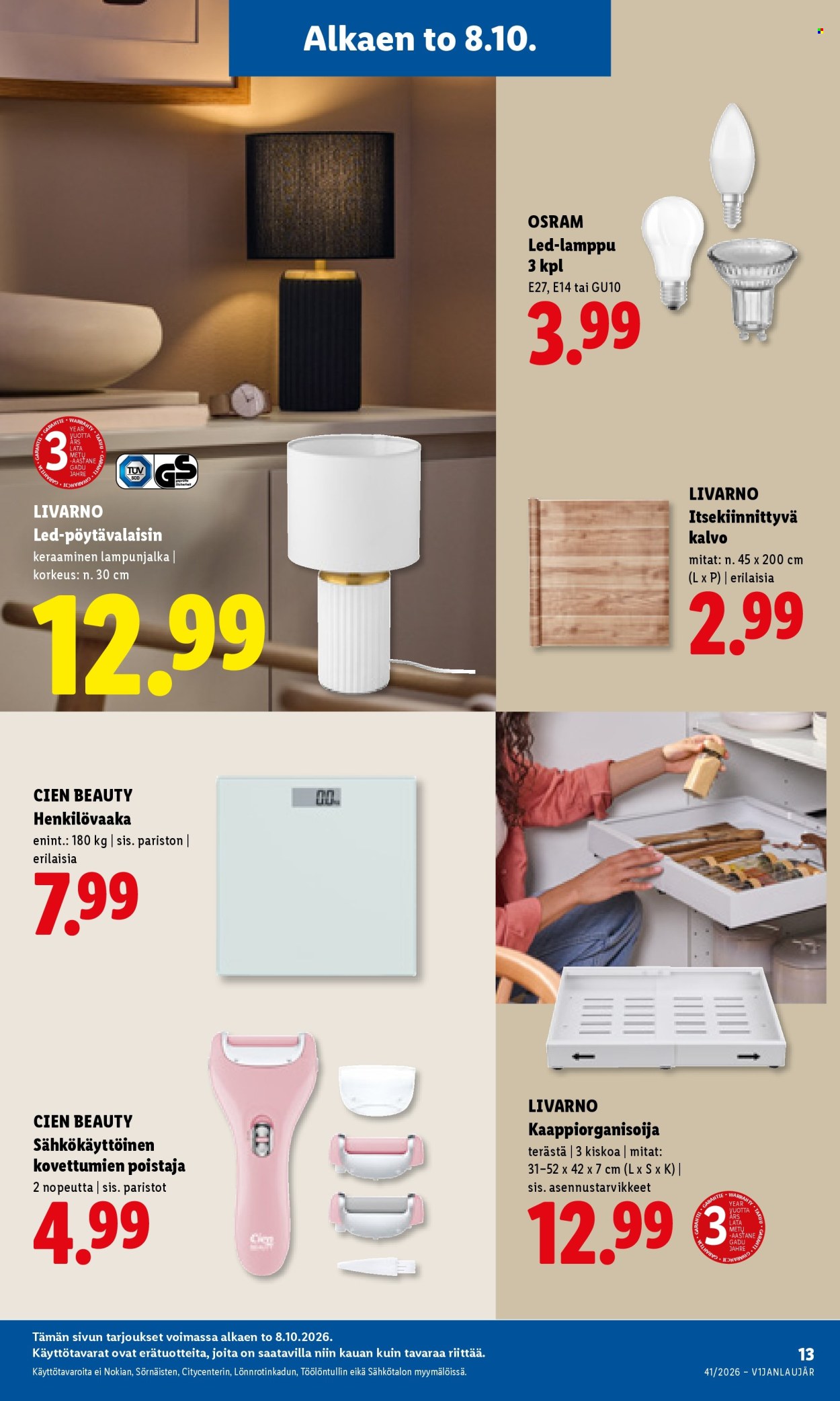 Lidl tarjouslehti  - 08.10.2026 - 11.10.2026. Sivu 19