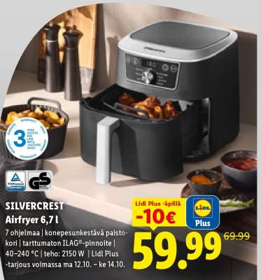 SILVERCREST Airfryer 6,7 l