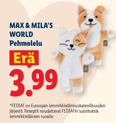 MAX & MILA'S WORLD Pehmolelu