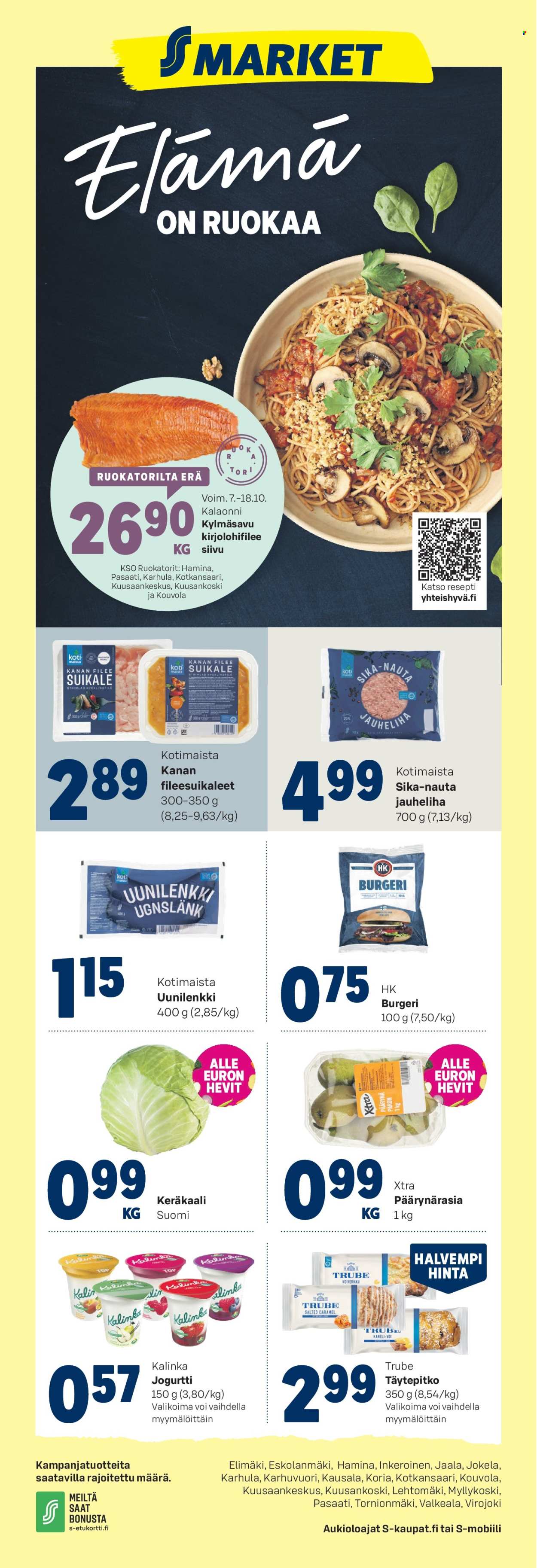 S-market tarjouslehti  - 07.10.2026 - 11.10.2026. Sivu 1