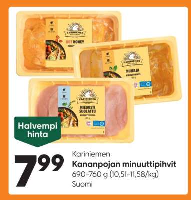Kananpojan minuuttipihvit