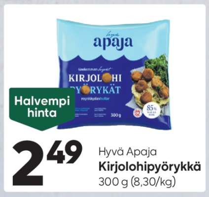 HYVÄ APAJA Kirjolohipyörykkä