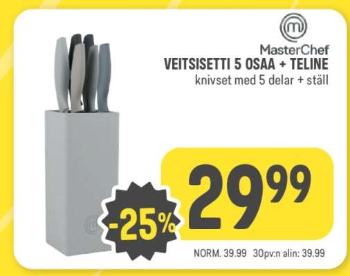 MasterChef VEITSISETTI 5 OSAA + TELINE