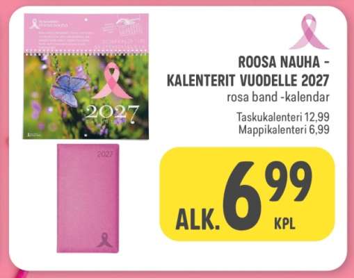 ROOSA NAUHA - KALENTERIT VUODELLE 2027