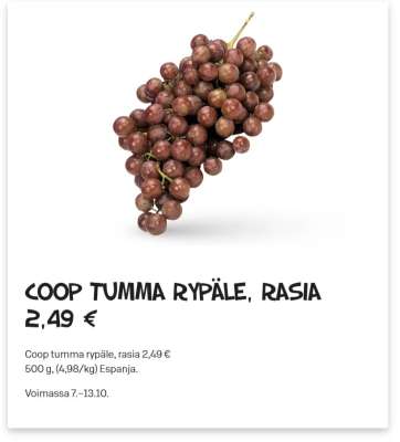 COOP TUMMA RYPÄLE, RASIA