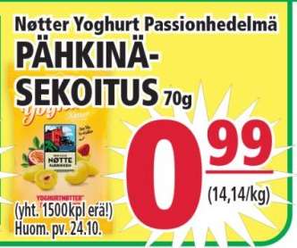 Nøtter Yoghurt Passionhedelmä