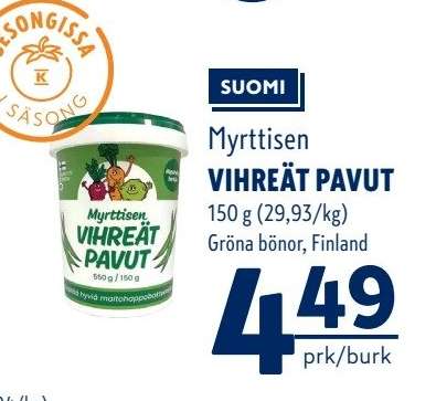 Myrttisen VIHREÄT PAVUT