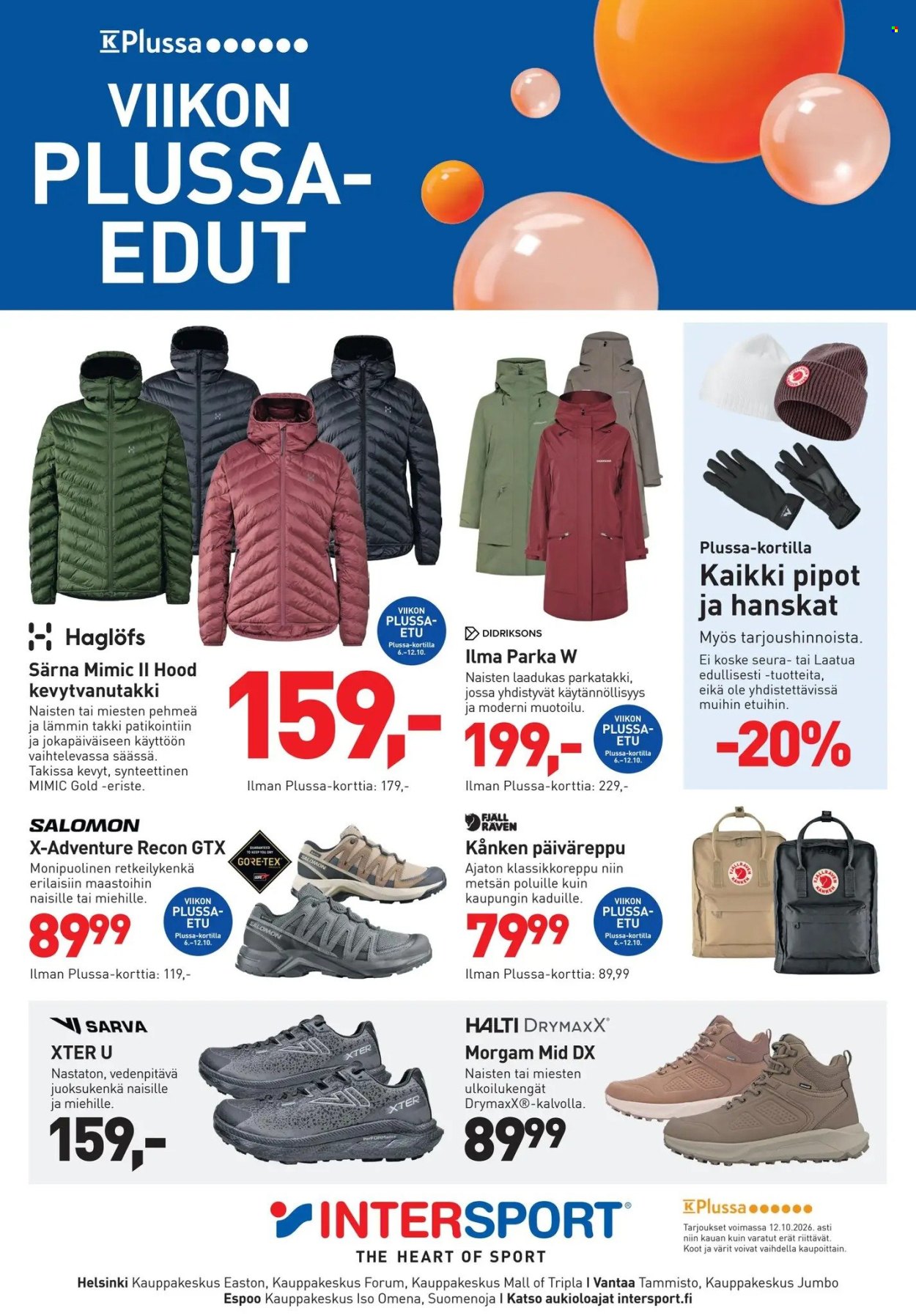 Intersport tarjouslehti  - 10.10.2026 - 12.10.2026. Sivu 1
