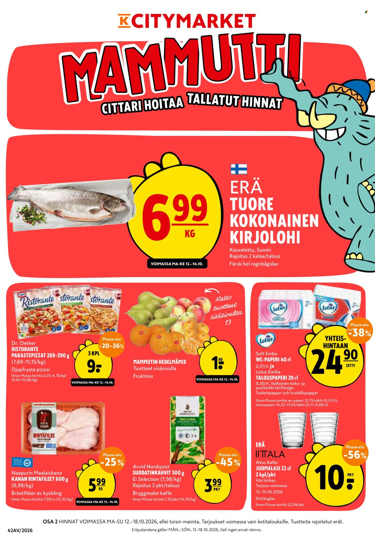 K-citymarket tarjouslehti  - 12.10.2026 - 18.10.2026. Sivu 1