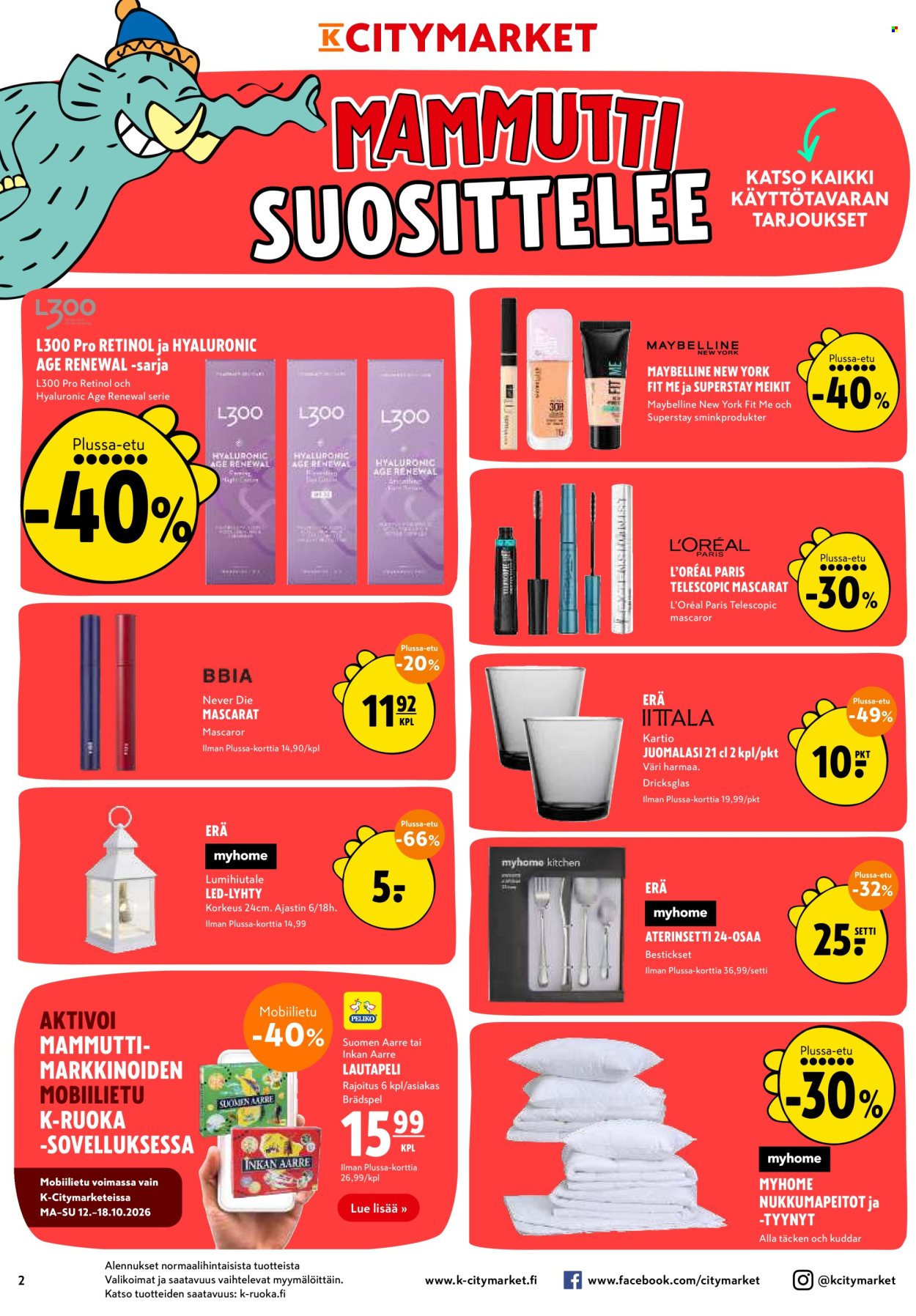 K-citymarket tarjouslehti  - 12.10.2026 - 18.10.2026. Sivu 2
