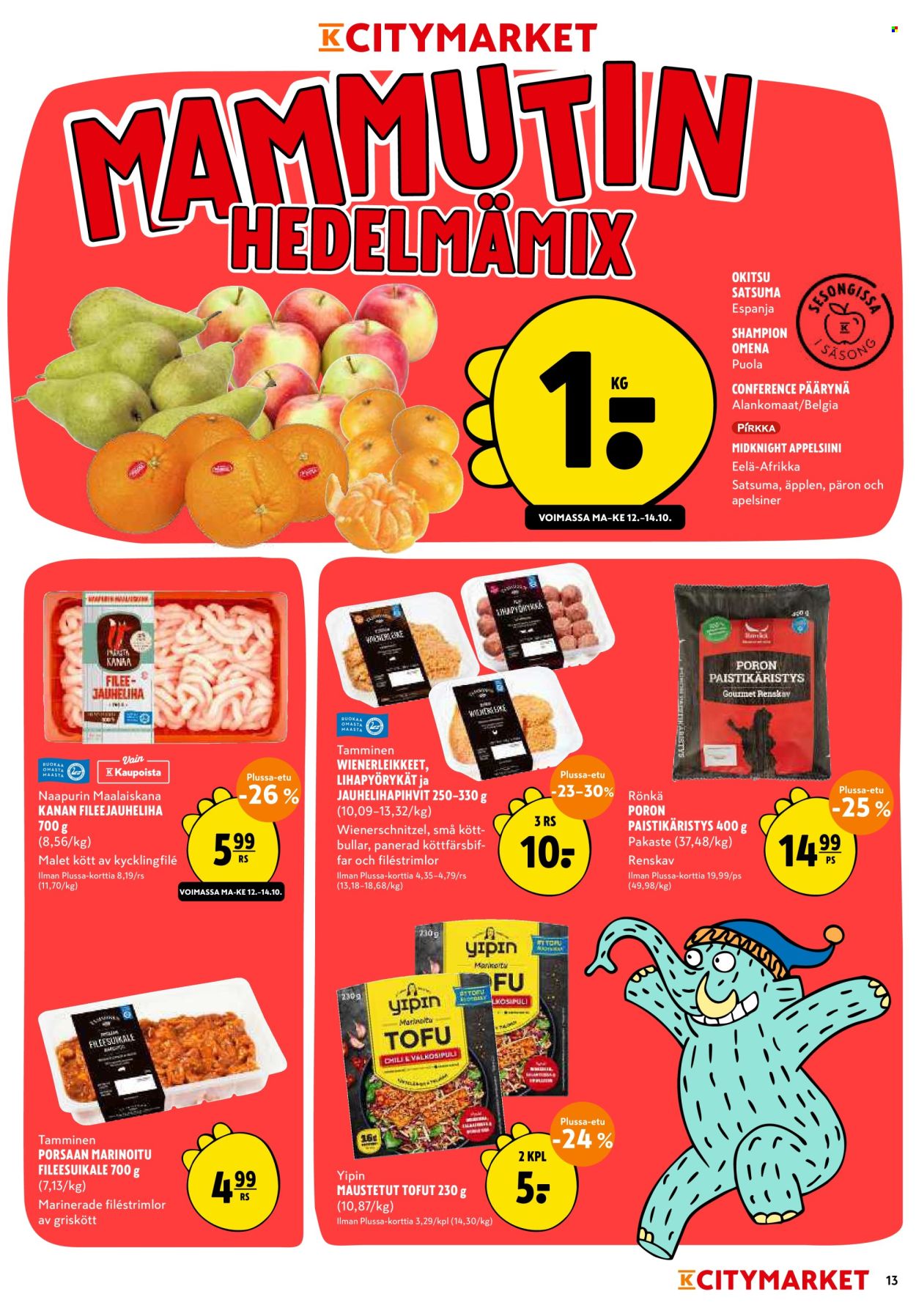 K-citymarket tarjouslehti  - 12.10.2026 - 18.10.2026. Sivu 13