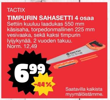 TACTIX TIMPURIN SAHASETTI 4 OSAA