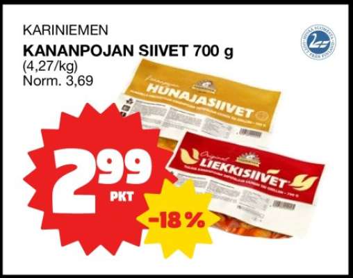 Kariniemen KANANPOJAN SIIVET 700 g