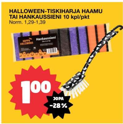 HALLOWEEN-TISKIHARJA HAAMU TAI HANKAUSSIENI