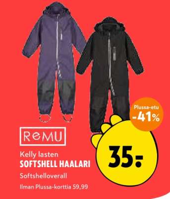 ReMU Kelly lasten SOFTSHELL HAALARI